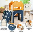 thumbnail image 7 of Arlopu Kids Slide, Toddler Slide with Anti-Slip Climber, Basketball Hoop, Telescope and Tunnel, Indoor Outdoor Slide Toddler Playground, 7 of 7