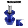 thumbnail image 4 of 1 Pair Motorbike Swingarm Spools 8mm CNC Swing Arm Spools Sliders Stand Blue, 4 of 7