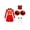 A Red, variant on Eandarui Girls Cheer Leader Outfits Cheerleading Uniform Long Sleeve Leotard Dress with Pom Poms A White&Black 16