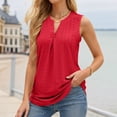 thumbnail image 3 of Tank Tops for Women Lightweight V Neck Eyelet Slim Fit Sleeveless Dressy Casual Shirt Summer Outfits, 3 of 6