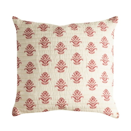 Highland Ranch Medallion Red and Cream Euro Sham