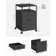 thumbnail image 3 of VASAGLE Archivador Móvil con 2 Cajon, Archivador de Oficina con Ruedas, 44 x 42 x 66.5 cm, tilo Industrial, Negro MOFC071B16, 3 of 5