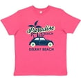 thumbnail image 3 of Inktastic Paradise Beach in Delray Beach with Palm Trees and Car Youth T-Shirt, 3 of 5