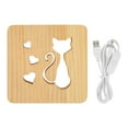 thumbnail image 3 of Lampe de Chevet LED, Bouton de Commutation de Motif de Chat Creux de Veilleuse Décorative pour Chambre à Coucher, 3 of 8