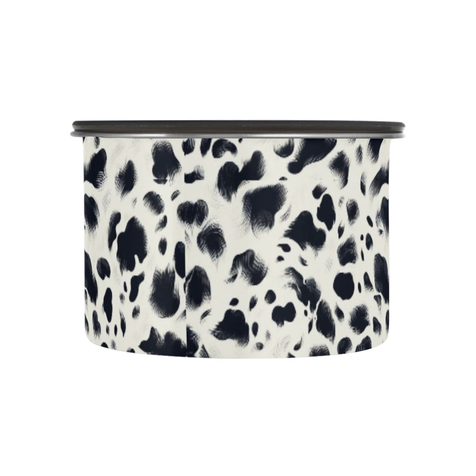 Cow Prints Airtight Coffee Bean Canister 30oz Food Storage Containers with Lids For Gournd, Tea, Sugar, Flour, Rice, Cereal, Candy Cookie Jar