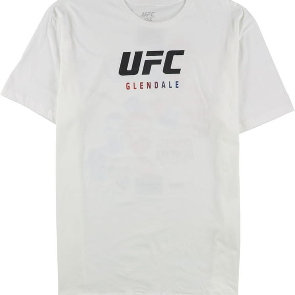 UFC Mens Glendale Apr 14 Graphic T-Shirt, White, XX-Large