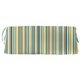 thumbnail image 6 of Jordan Manufacturing 45" x 17" Boule Bog Multicolor Stripe Rectangular Outdoor Settee Swing Bench Cushion with Ties and Welt, 6 of 10