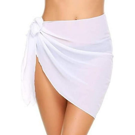 Municipal Womens Sheer Swimwear Cover Ups Bikini Wrap Sheer Short Skirt Beach Swimsuit