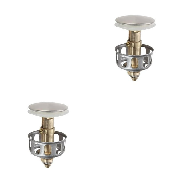 Yuarrent Colador de fregadero, tapón de colador de fregadero de acero inoxidable, colador de cesta de fregadero móvil de cocina, trampa de PC 1 2Conjunto