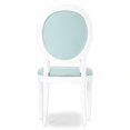 thumbnail image 3 of GDF Studio Newman French Country Fabric Dining Chairs, Set of 4, Light Blue and White, 3 of 5