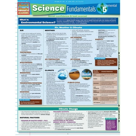 Science Element Chart - QuickStudy Bar Chart: Science Fundamentals 5 - Environmental