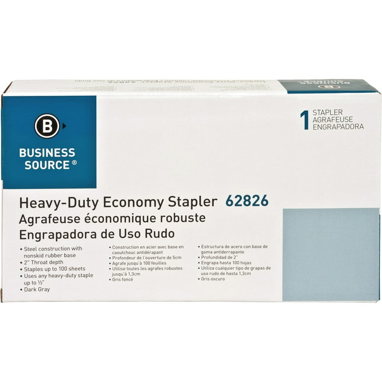 Business Source Economy Heavy-duty Stapler - 100 Sheets Capacity - 1/2 Business Source Economy Heavy-duty Stapler - 100 Sheets Capacity - 1/2