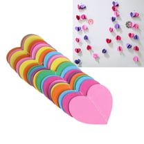 KONTONTY Valentines Day Heart Shaped Ornaments Paper Garlands Colorful 2Pcs