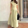 thumbnail image 2 of Vestido plisado con hombros descubiertos para mujer 2024 nuevo estilo de celebridad de cintura alta francesa hermosa europea y americana, 2 of 4