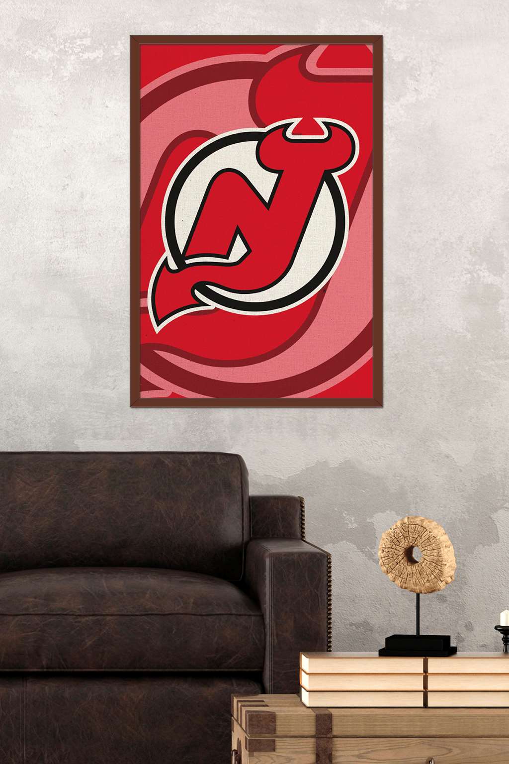 NHL New Jersey DeVils - Logo 14 Wall Poster, 22.375" x 34", Framed
