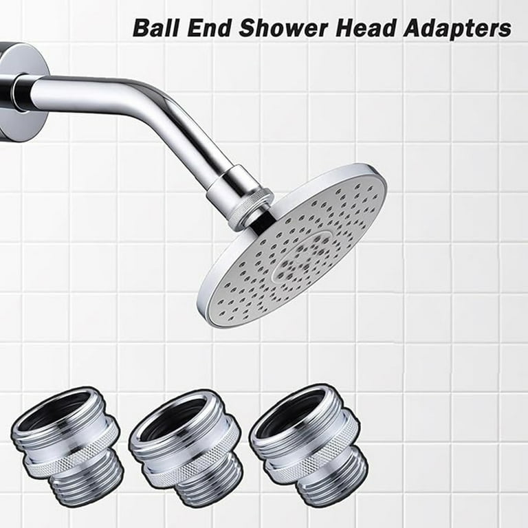 3Pcs Ball End Shower Arm Adapter Copper Shower Ball Joint Adapter Shower Arm Conversion Adapter Eay to Install