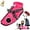 Pink, variant on Furryking Dog Winter Coat, Furryking 3 in 1 Winter Jacket with Harness, Waterproof Windproof Dog Jacket with Zipper, Dogs Winters Coat, for Small Medium Large Dogs/Cats