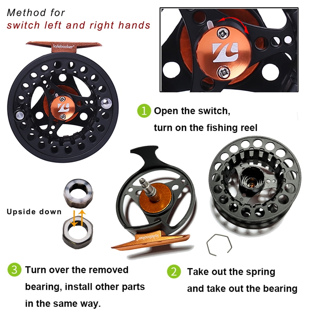 Fly Fishing Reel Large Arbor with Aluminum Body Fly Reel 3/4wt 5/6wt 7/8wt