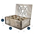 thumbnail image 3 of Caja organizadora de té RoyalHouse de madera MDF de primera calidad, gris, 3 of 6