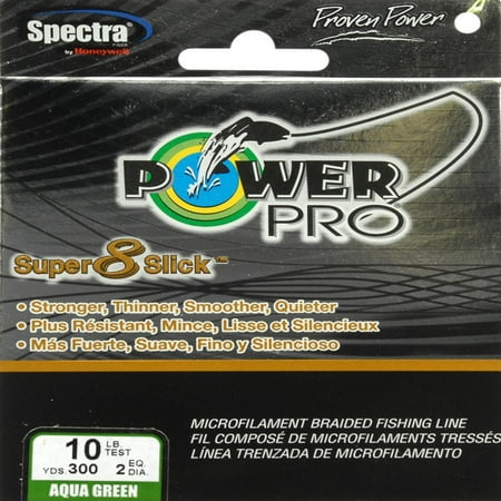 - Power Pro PowerPro Super 8 Slick Braided Line 300 Yards, 10 lbs Tested, 0.006