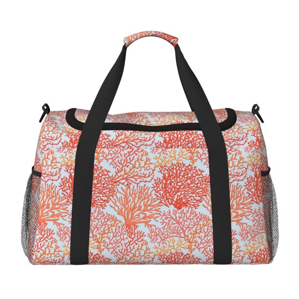 Balery Corals Bolsa de Gimnasio para Mujeres, Bolsa de Viaje con Bolsillo Húmedo, Bolsa de Fin de Semana para Mujeres, Bolsa de Viaje Resistente al Agua
