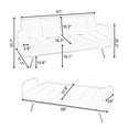 thumbnail image 2 of Dtwnek 69 Inch Sofa Couch with Wood Frame, 3 Seater Loveseat Sofa for Living Room, Bedroom, Office, Gray, 2 of 2