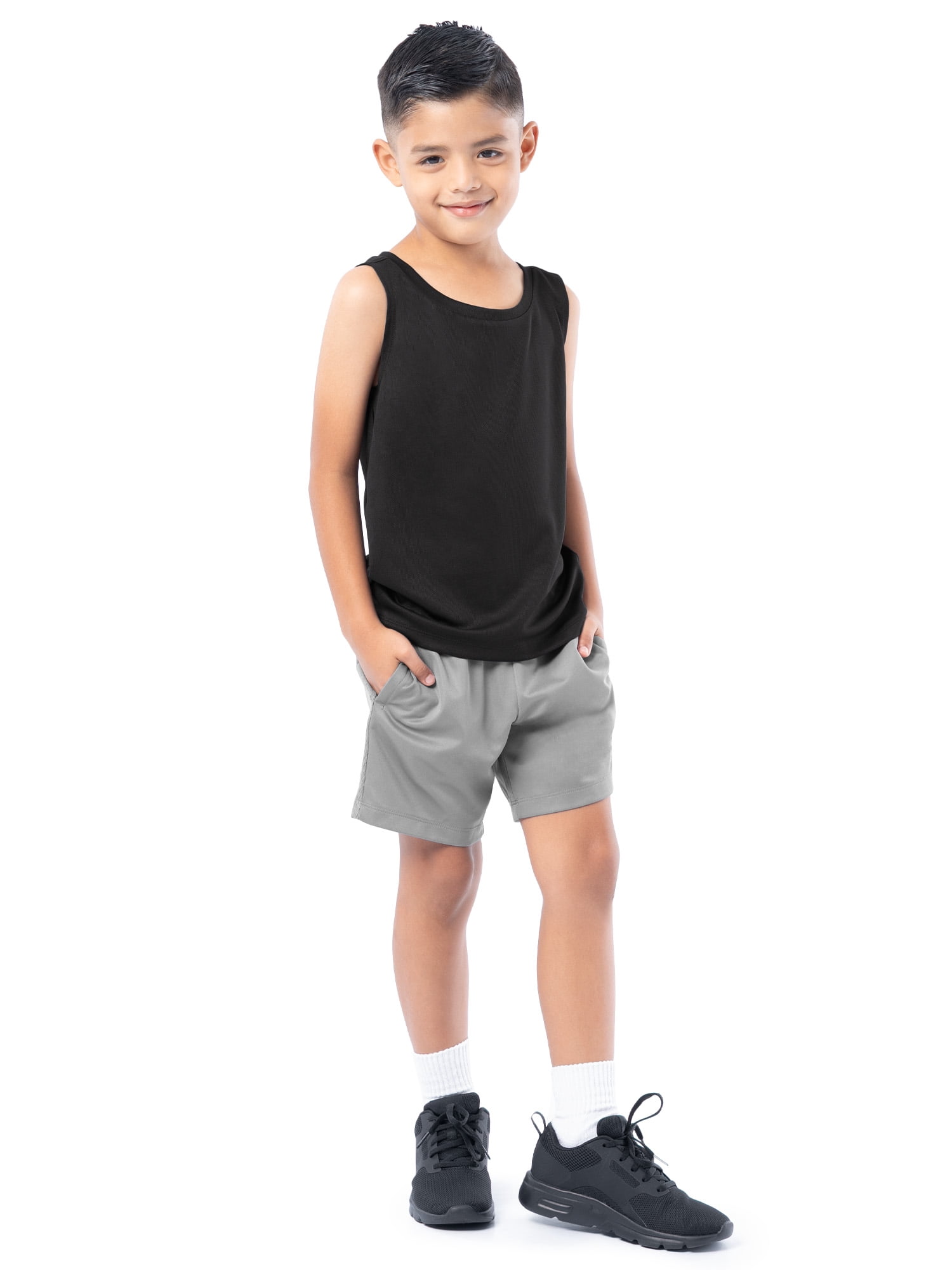 Athletic Works Boys Core Active Muscle Tank Top, 2-Pack, Sizes 4-18 & Husky
