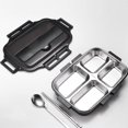 thumbnail image 3 of Stainless Steel Bento Box Insulated 1l 3-layer Food Container with Locking Lid, Leakproof & Wave Safe for Hot Meals, Ideal for Educational, Office, and Travel Lunch Storage,Vsgery, 3 of 4