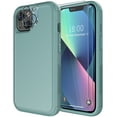 thumbnail image 1 of Diverbox for iPhone 13 Case [Shockproof] [Dropproof] [Tempered Glass Screen Protector + Camera Lens Protector],Heavy Duty Protection Phone Case Cover for Apple iPhone 13 (Pine Green), 1 of 7
