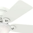 thumbnail image 2 of Hunter Fan Company Conroy 42 Inch Low Profile Ceiling Fan with Light, Snow White, 2 of 6