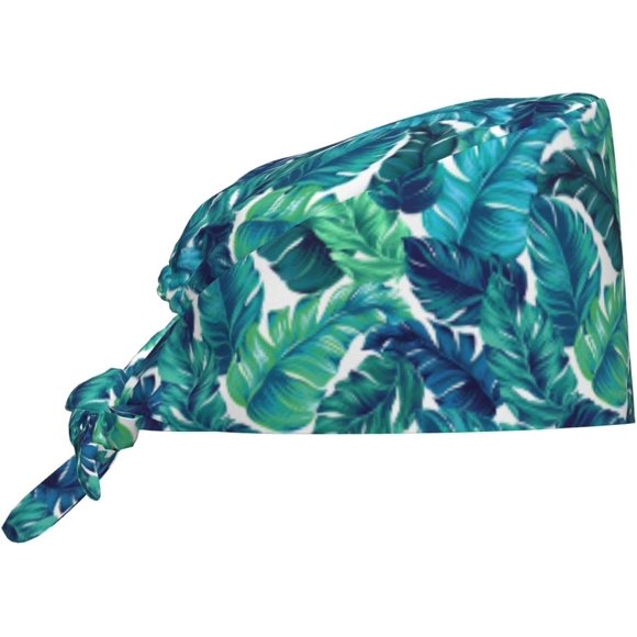 Working Cap Scrub Cap with Sweatband Adjustable Unisex Women Tie Back Hat Nurse Surgical Caps