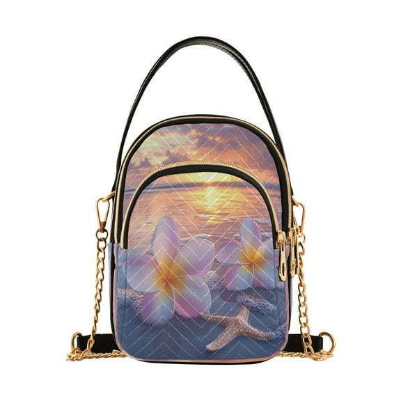 DIXRUYEE Cross Body Fashion Shoulder Waist Purse Bags Tropical Serenity Pocket Handbags