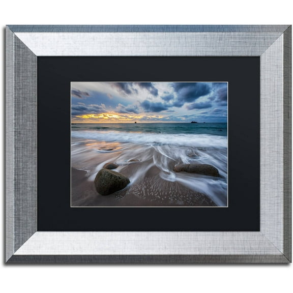 Trademark Fine Art "The Song of Water" Canvas Art by Mathieu Rivrin Black Matte, Silver Frame