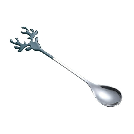 

Kitchen gadgets cookware sets utensils accessories Christmas Stainless Steel Spoon Elk Coffee Spoon Merry