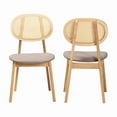 thumbnail image 2 of Baxton Studio Darrion Mid-Century Modern Grey Fabric and Natural Oak Finished Wood 2-Piece Dining Chair Set, 2 of 7