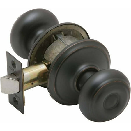 Schlage F10vgeo716 Aged Bronze Georgian Knob Passage Set Walmart Com
