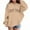 Khaki, variant on Girls New York Hoodies Fall Winter Long Sleeve Casual Graphic Hooded Sweatshirt with Pockets Kids Pullover Tops