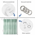 thumbnail image 3 of Polyester Fabric Green Shower Curtain, Modern Abstract Art Ombre Striped Waterproof Bathtub Curtain Bathroom Decor Set with Hooks 72 x 84 Inches, 3 of 6
