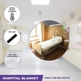 thumbnail image 5 of JMR 70 x 90 Hospital Blanket - White - Poly/Cotton Blend Bed Bath Blanket for Patient Privacy - Soft, Comfortable & Lightweight Emergency Thermal Blanket, 5 of 8