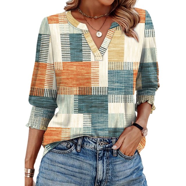 Blusas WIHOLL de verano casual de negocios para mujer, manga 3/4