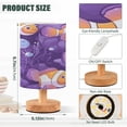 thumbnail image 3 of WOBOGO Tropical Clownfish Bedroom Table Lamp USB Power Connector Wooden Base Round Linen Shade For Living Room Desk, 3 of 7