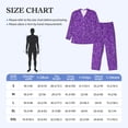 thumbnail image 4 of Naloa Glitter Purple Men’s Pajamas Set - Long Sleeve Button Down Sleep Shirt and Pajama Bottoms Sleepwear Set-Medium, 4 of 7