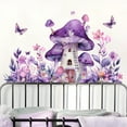 thumbnail image 5 of Cartoon Pink Purple Decals 14.17"x26.38" Wall Stickers Removable Vinyl Peel and Stick for Living Room Kids Bedroom Background Wall Art Decor, 5 of 8
