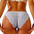 thumbnail image 4 of Itsame Womens Briefs, Sexy Lace Stretch Breathable Ladies Underwear Gray XL, 4 of 5