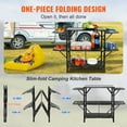 thumbnail image 4 of KFFKFF Foldable Camping Table, Portable Camping Kitchen Table with Carrying Case, Aluminum Main Table, 4 Metal Side Tables & Dual Shelves, Perfect for Outdoor Picnics, Barbecues, Camping, and RV Trips, 4 of 9