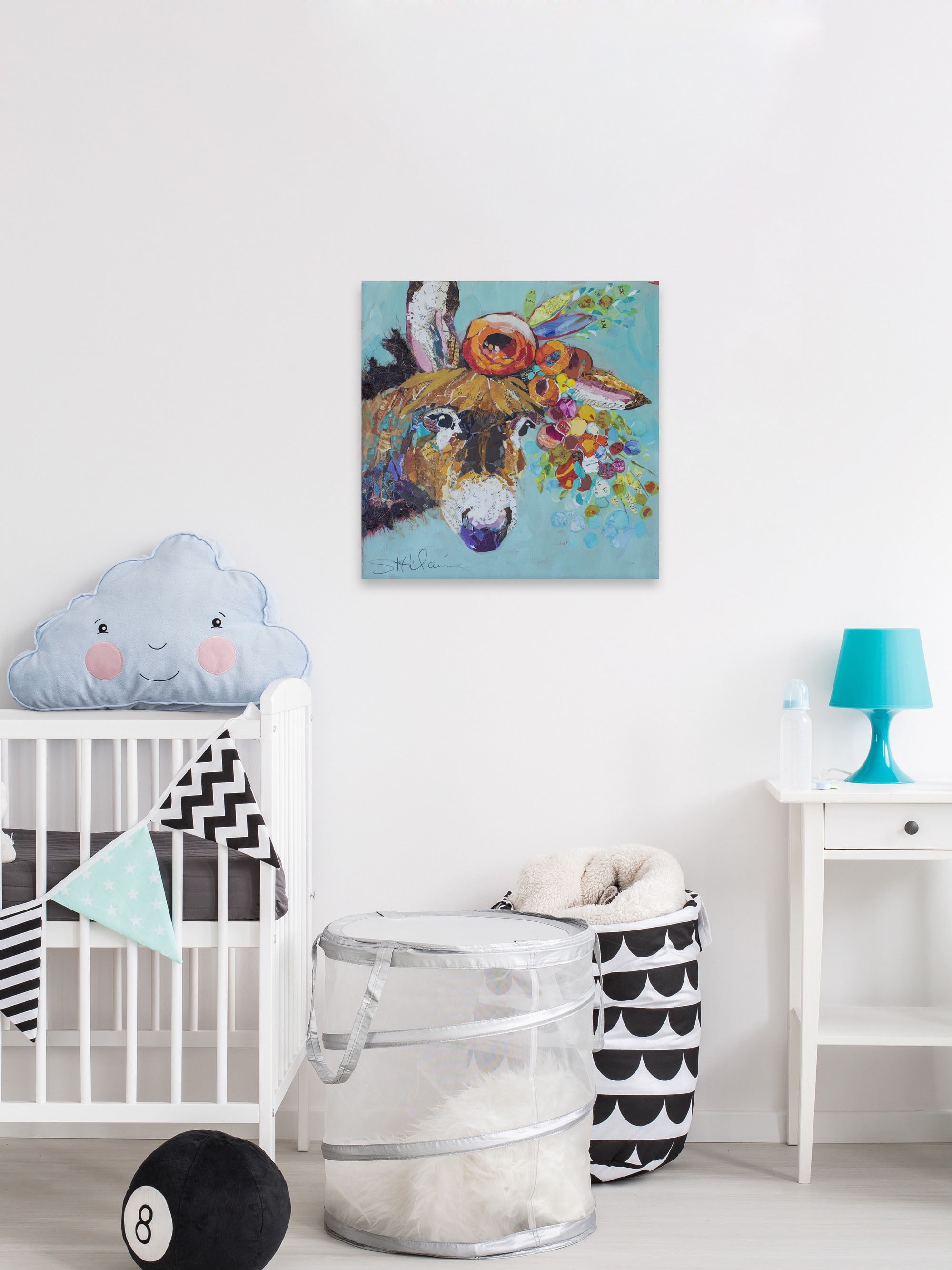 Marmont Hill Floral Donkey by Elizabeth St. Hilaire Canvas Wall Art