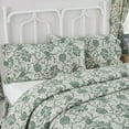 thumbnail image 3 of VHC Brands Dorset, Farmhouse Ruffled Pillow Cases, King Size, Floral, Green, 21x36, Set of 2, 3 of 3