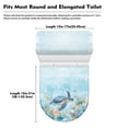 thumbnail image 7 of COEQINE Toilet Lid Cover and Toilet Tank Cover Machine Washable Easy Installation Easy to Clean with a 2-Piece Toilet Cover Set, Sea Turtle Coral Blue, 7 of 7