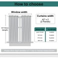 thumbnail image 6 of Unique Bargains 2 Panels Bedroom Waterproof 100% Blackout Curtains Light Sage 42"Wx63"L, 6 of 8