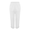 thumbnail image 4 of WILLBEST Pantalones Casuales para Mujer: Pantalones Holgados de Lino de Color Liso con Cintura Elástica para Un Estilo Sencillo y Cómodo. XXXL, 4 of 4